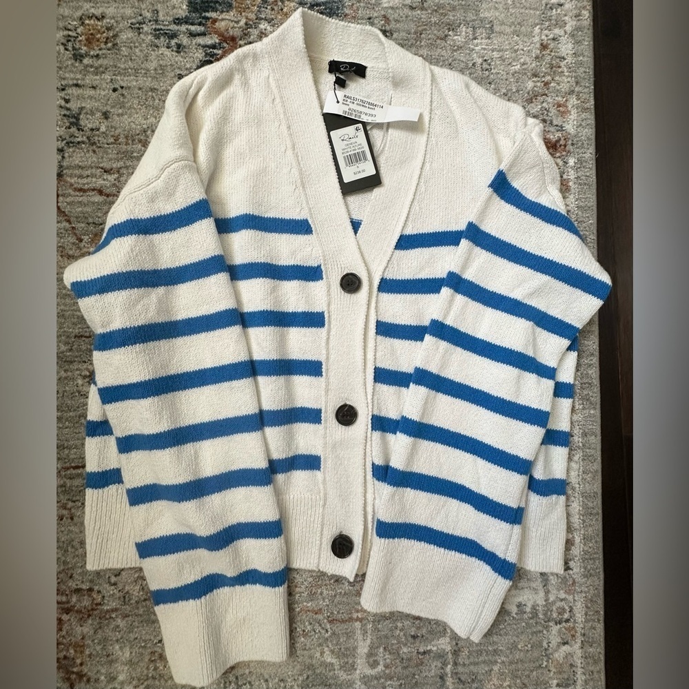 RARE RAILS NWT GENEVA CARDIGAN in White Azure— size S Rare - Picture 7 of 13